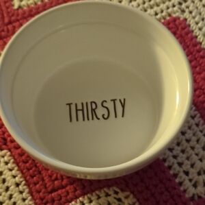 White Ceramic 'Thirsty' Bowl - Classic Everyday Drinkware